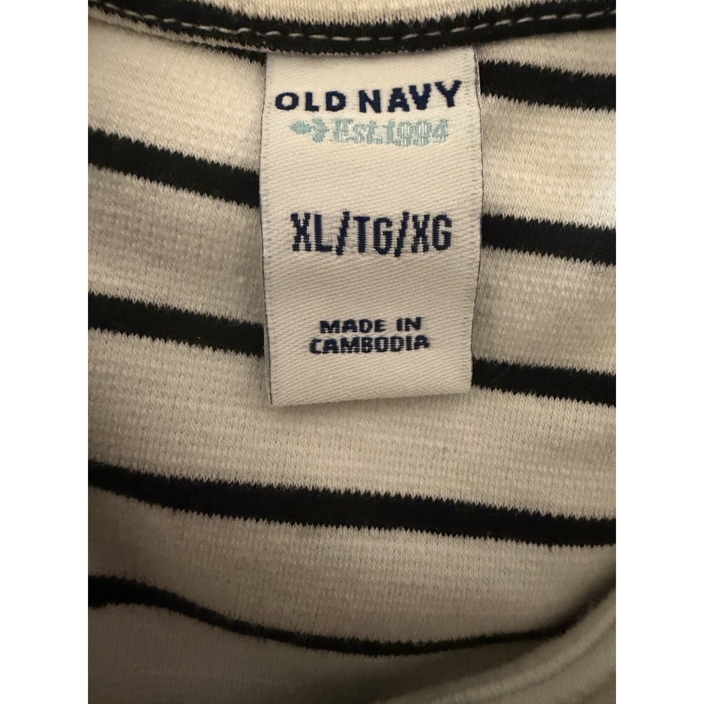 Old Navy Striped Sleeveless Knit Mini Dress Black & White Size XL Nautical - Picture 11 of 12